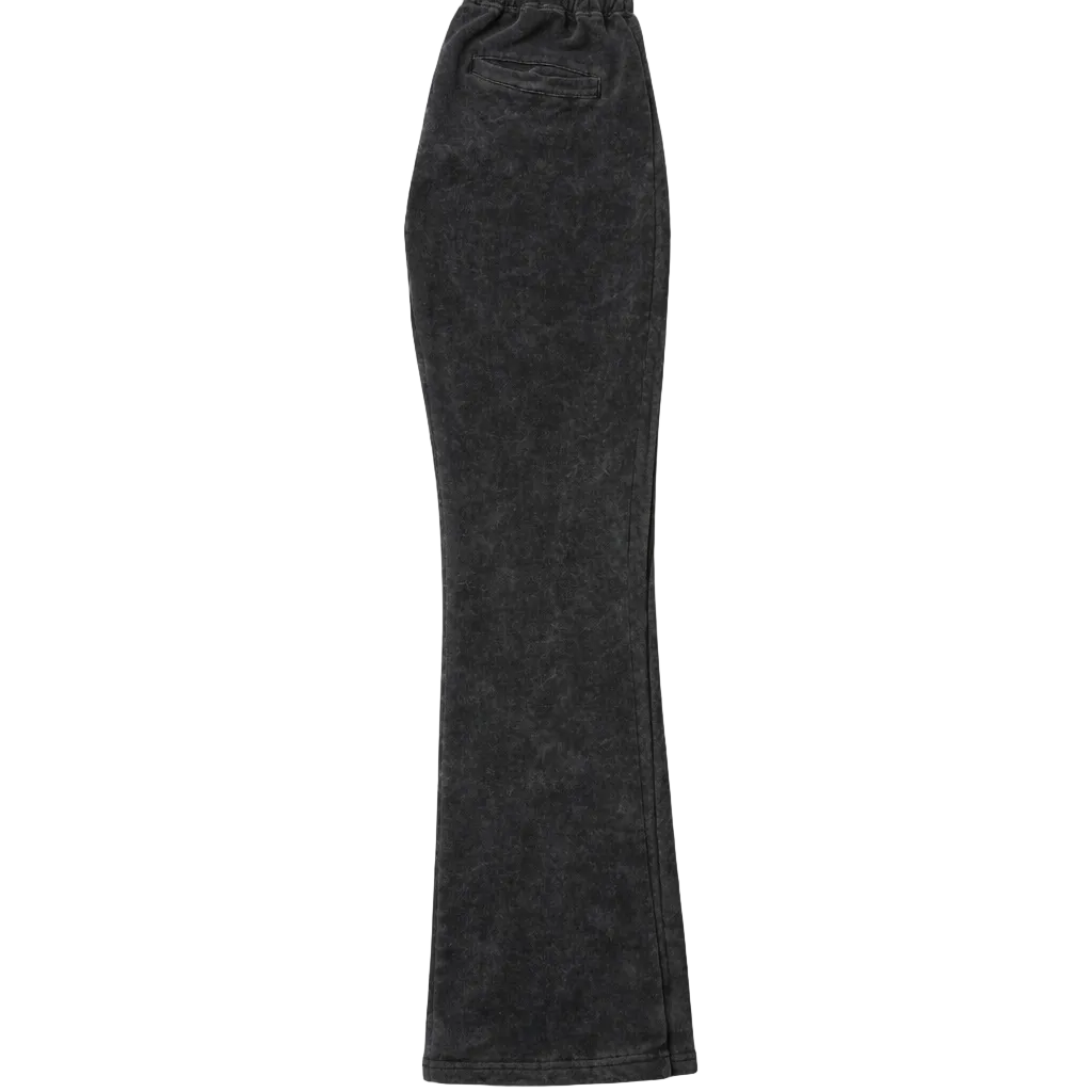BLEECKER & MERCER MEN'S STAY STRONG BE POSITIVE BLACK FLARED JOGGER