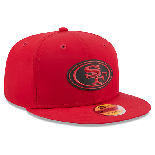 NEW ERA MEN'S 9FIFTY SCARLET SAN FRANCISCO 49ERS 2026 SIDELINE RED W/ BLACK SNAPBACK HAT