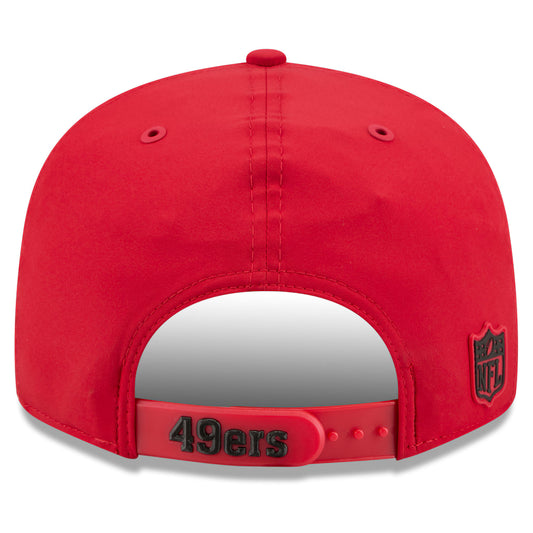 NEW ERA MEN'S 9FIFTY SCARLET SAN FRANCISCO 49ERS 2026 SIDELINE RED W/ BLACK SNAPBACK HAT