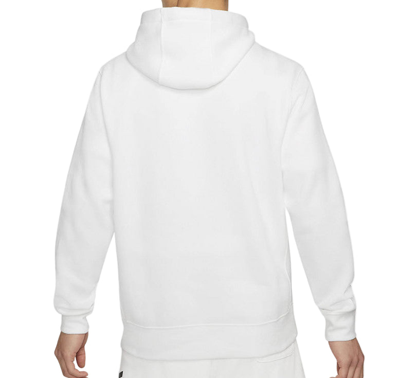 NIKE SPORTSWEAR CLUB FLEECE ZIP-UP PULLOVER HOODIE (WHITE)