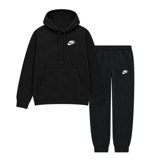 NIKE 2 PIECE SWOOSH LOGO TRACKSET (BLACK)