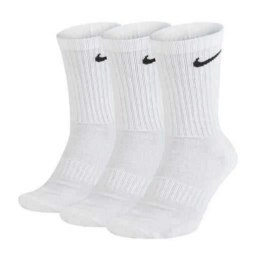 NIKE EVERYDAY CUSHION CREW 3-PACK WHITE TRAINING SOCKS