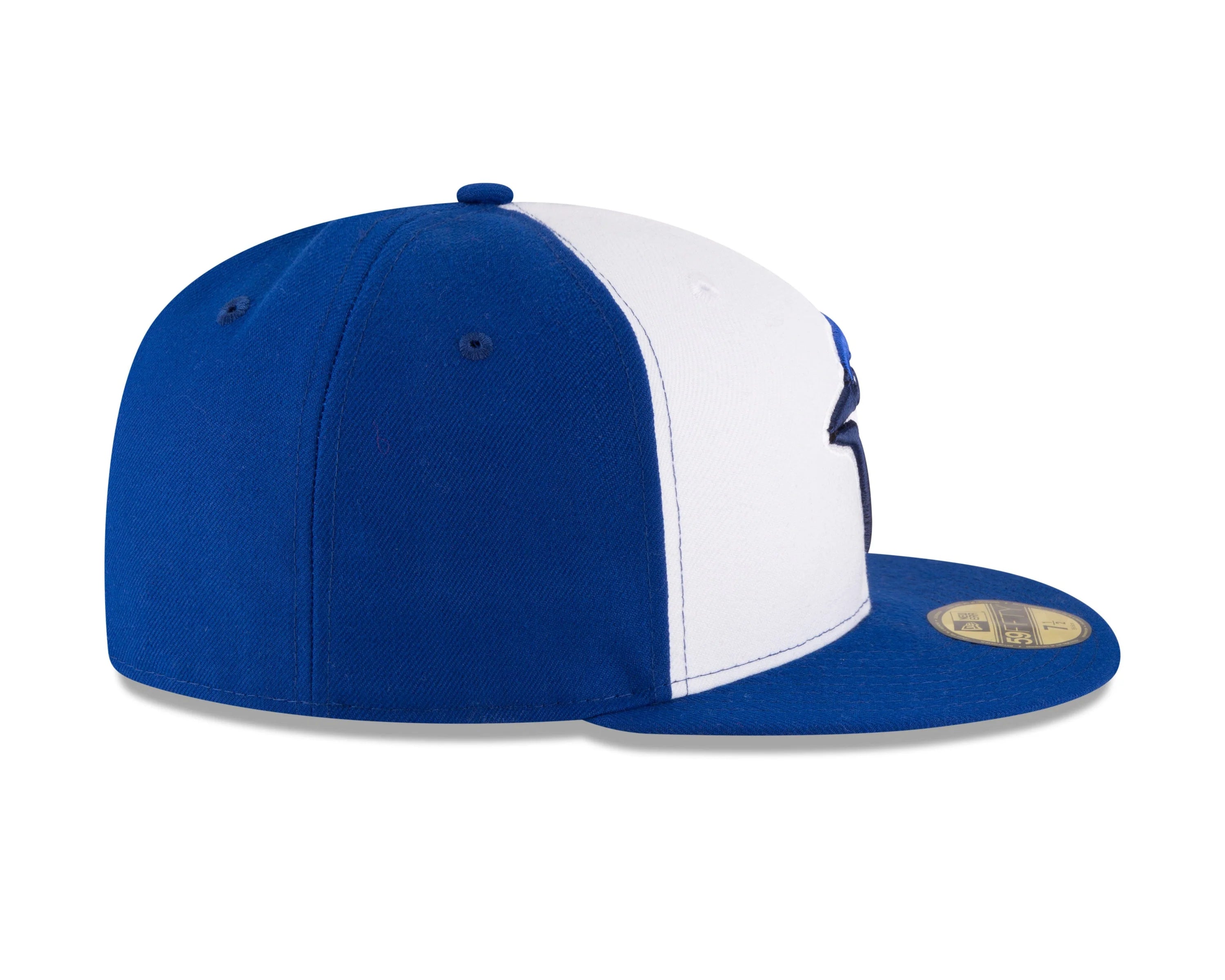 59FIFTY NEW ERA MEN'S MLB TORONTO BLUE JAYS ALTERNATE 3 AUTHENTIC COLLECTION ON-FIELD WHITE/ROYAL BLUE FITTED HAT