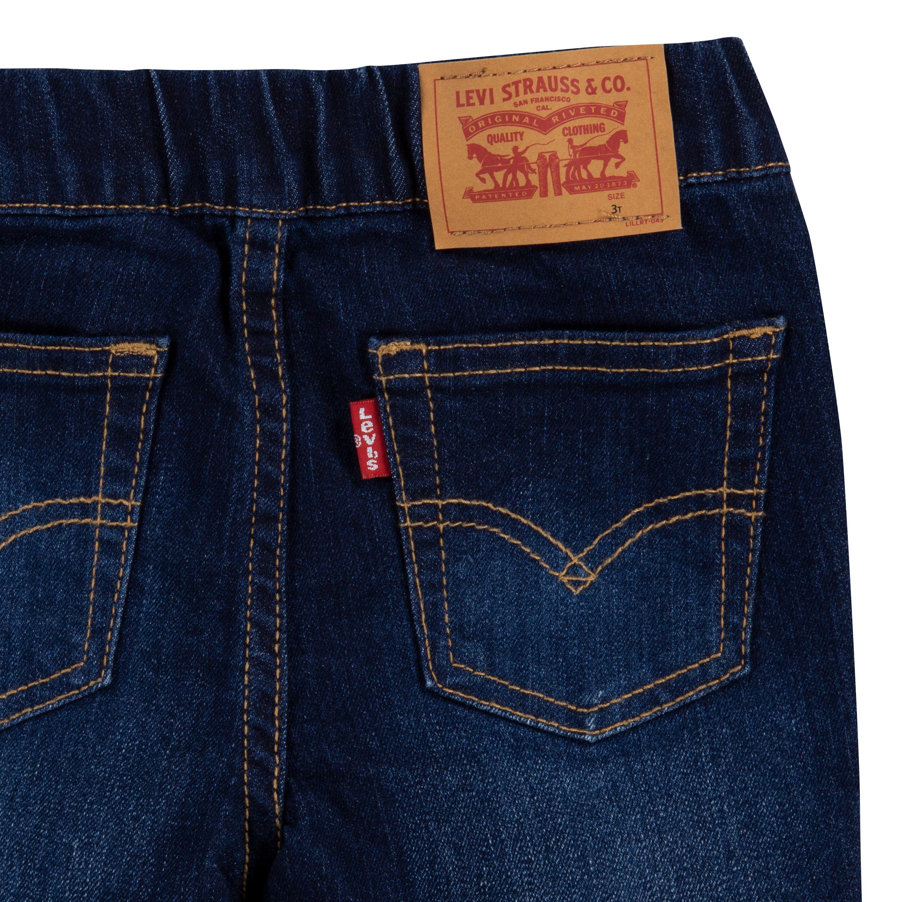 LEVI'S TODDLER KIDS ULTRAMARINE LONG SLEEVE T-SHIRT & DENIM JEANS SET (BLUE SIZE 2T-4T)