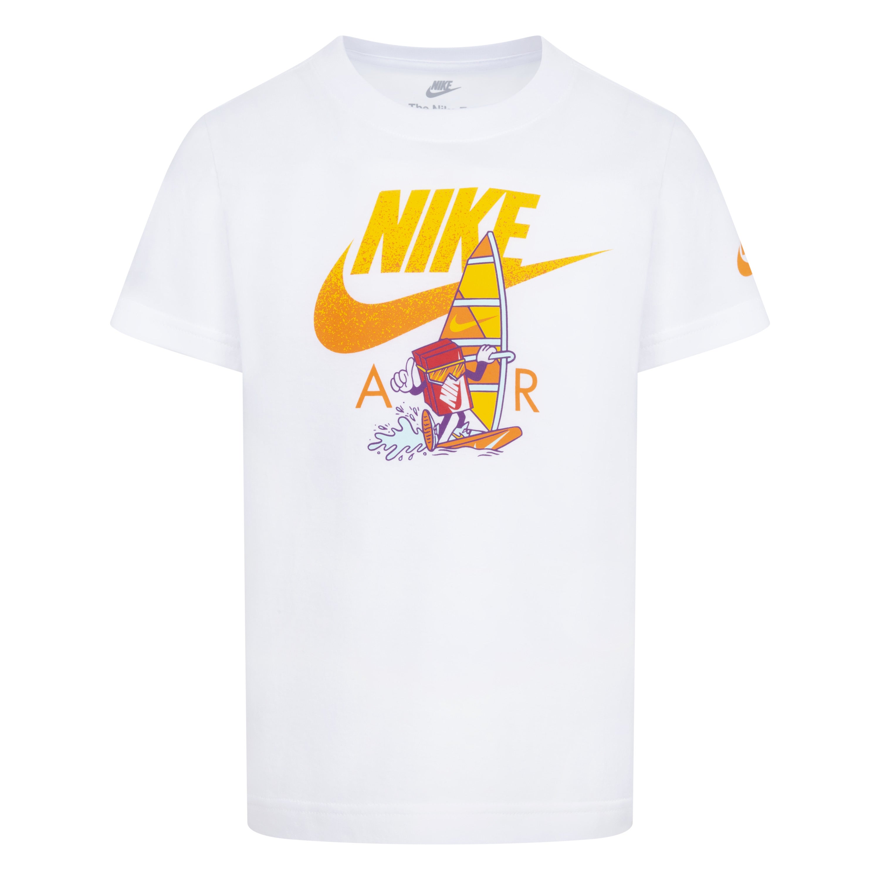 NIKE AIR KIDS' WINDSURFING SHORT SLEEVES T-SHIRT (WHITE SIZE 4-7Y)
