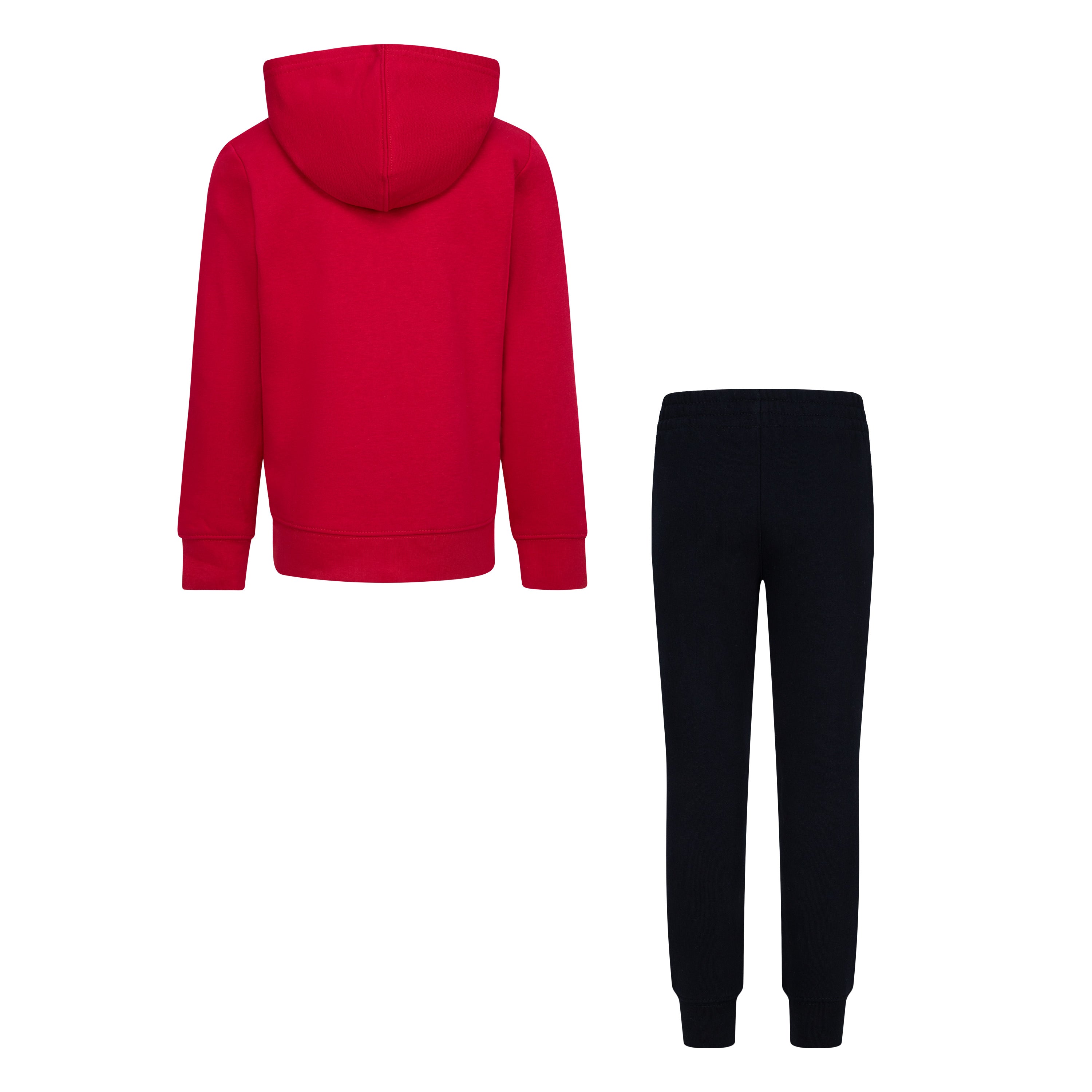 JORDAN KIDS MJ BROOKLYN FLEECE RED & BLACK HOODIE SET (SIZE 4-7Y)