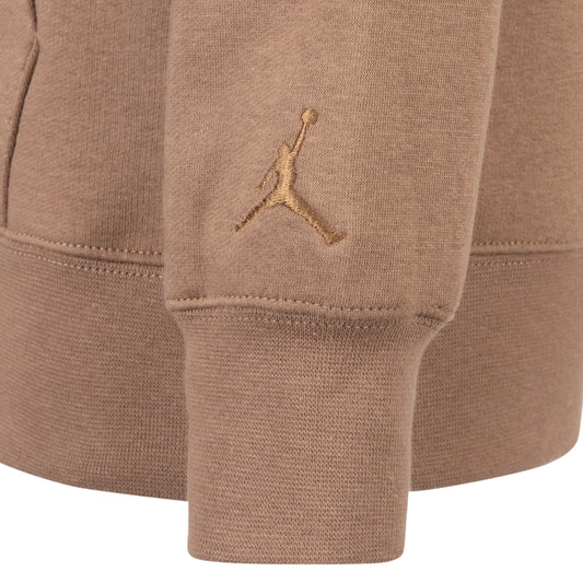 JORDAN JUNIOR BOYS' MJ FLIGHT MVP BROWN PULLOVER HOODIE (YOUTH SIZE S-XL)
