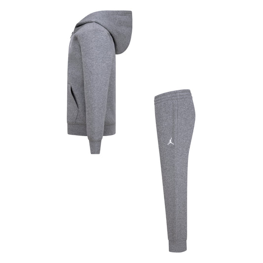JORDAN KIDS MJ BROOKLYN FLEECE HOODIE SET (GREY SIZE 4-7Y)