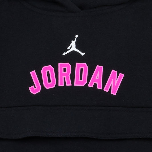 JORDAN YOUTH GIRLS Y2K PULLOVER HOODIE SET (BLACK/PINK SIZE S-XL)