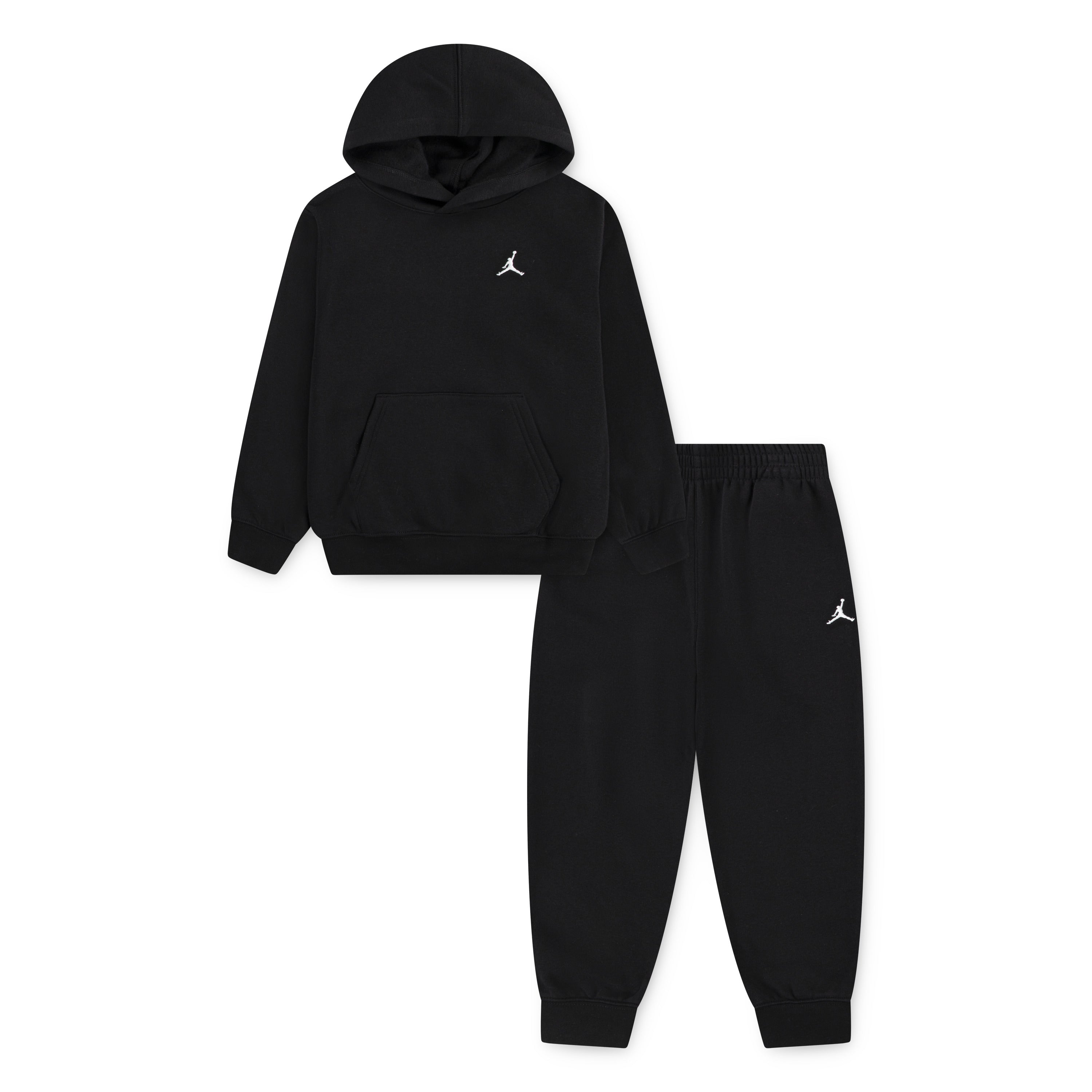 JORDAN TODDLER BOYS' MJ BROOKLYN FLEECE 2-PIECE BLACK HOODIE & JOGGER SET (SIZE 2T-4T)