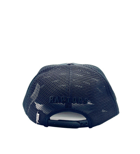 PRO STANDARD NBA TORONTO RAPTORS CLASSIC BLACKOUT WOOL BLEND PRO PINCH TRUCKER SNAPBACK CAP