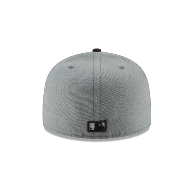 5950 YANKEES BLACK ON GREY FITTED HAT