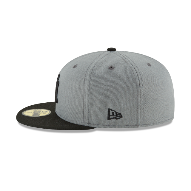 5950 YANKEES BLACK ON GREY FITTED HAT