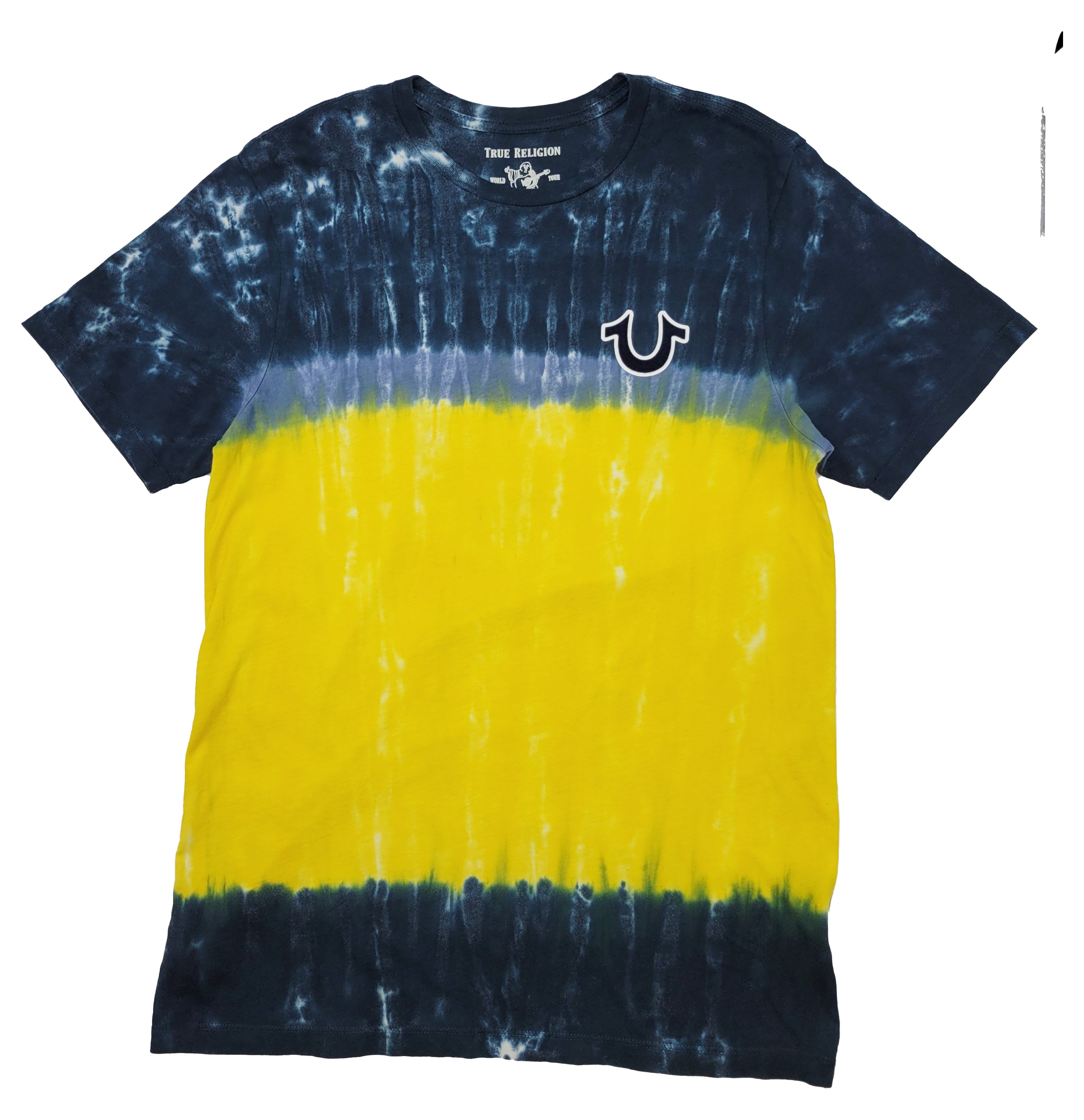HORIZONTAL TIE DYE SS CREWNECK TEE