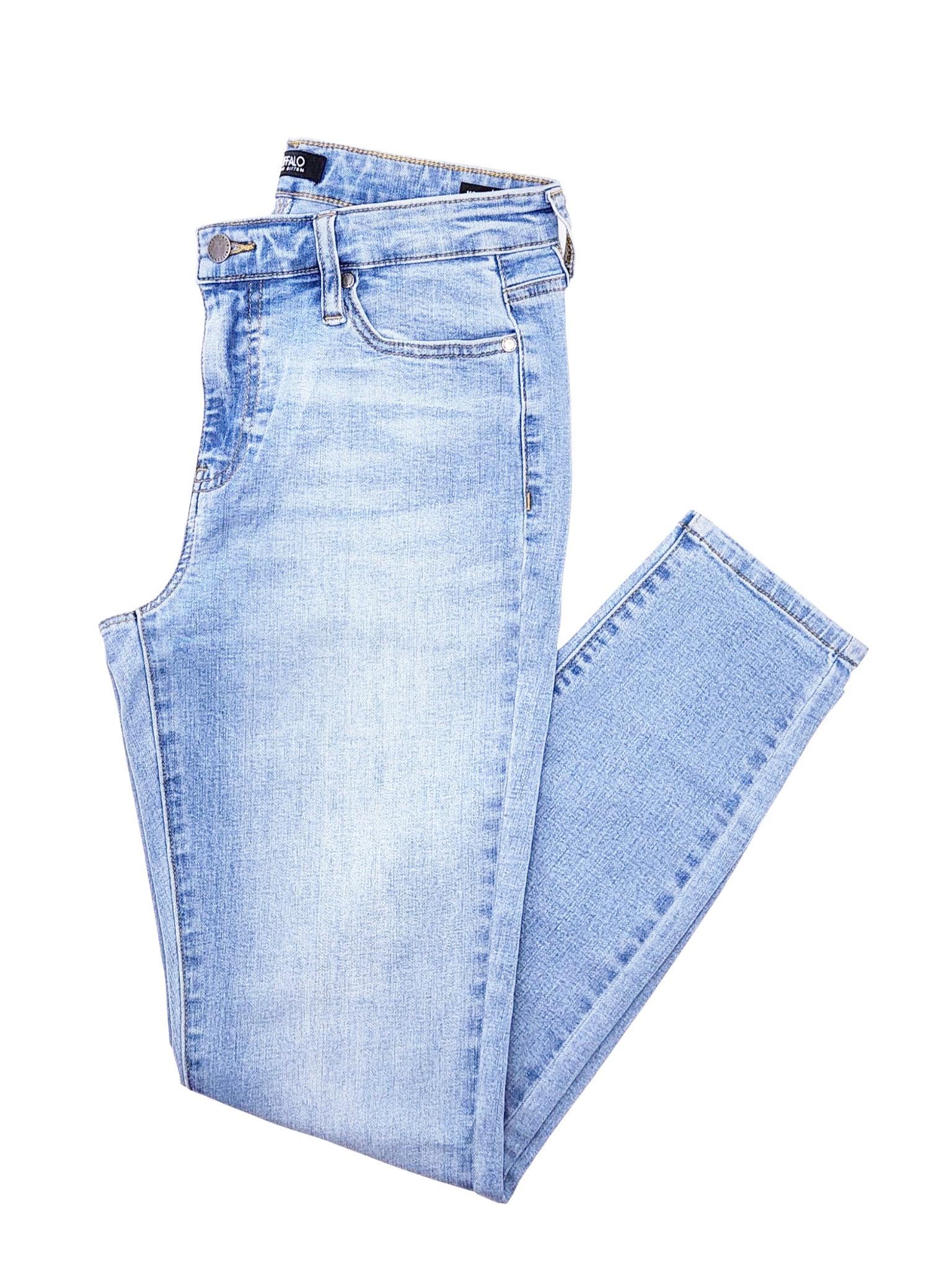 BUFFALO WOMEN'S HIGH RISE DENIM JEANS (LIGHT BLUE)