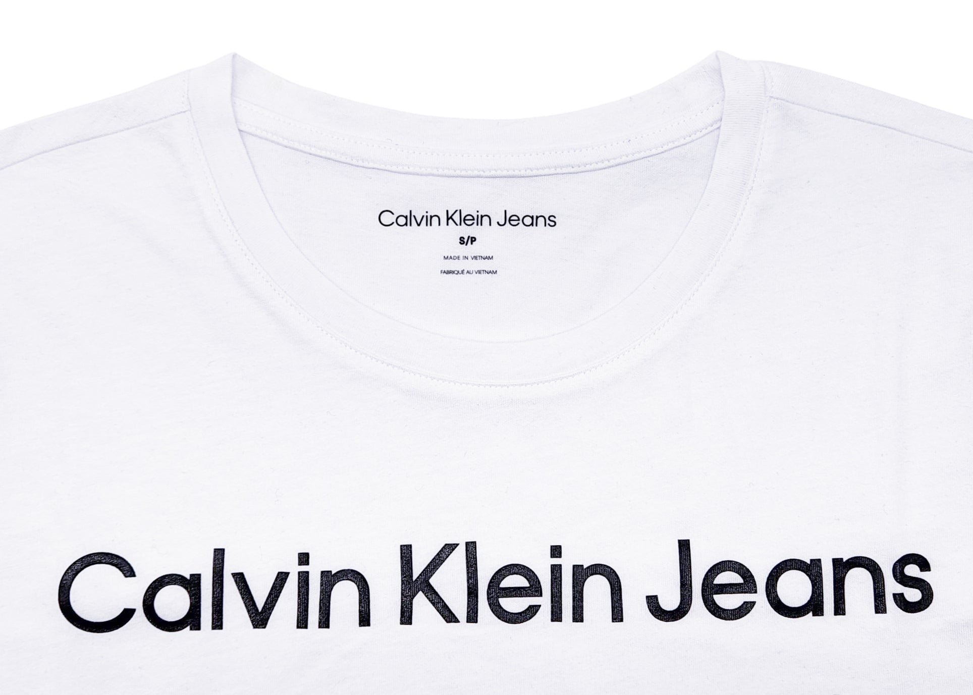 CALVIN KLEIN JEANS WOMEN'S LOGO T-SHIRT (WHITE)
