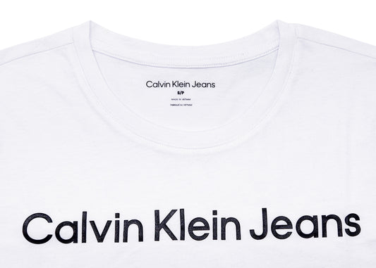 CALVIN KLEIN JEANS WOMEN'S LOGO T-SHIRT (WHITE)