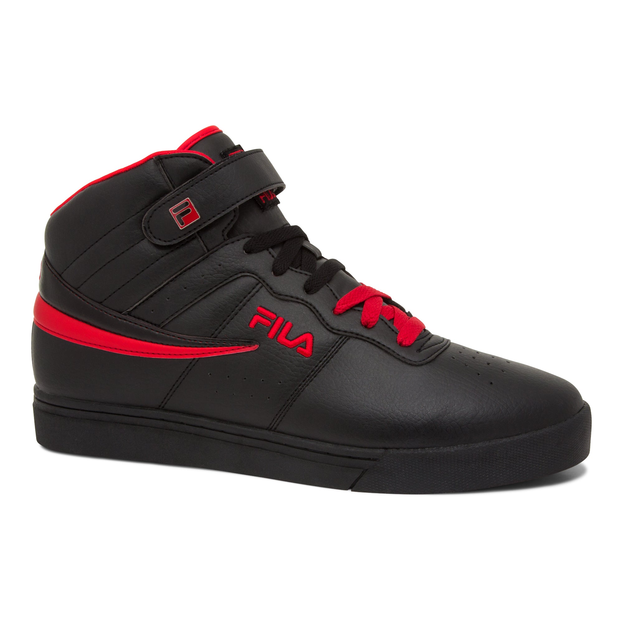 FILA VULC 13 BLACK LEATHER HIGH TOP SHOES