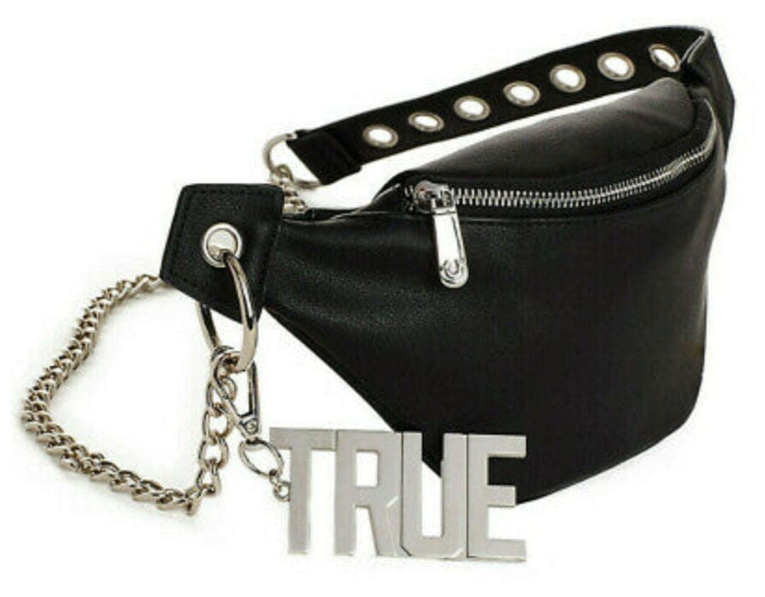 MEN'S VEGAN LEATHER TRUE RELIGION WAIST BAG