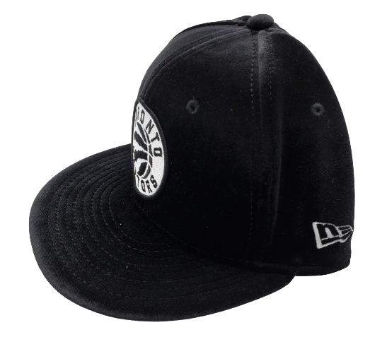 MEN'S TORONTO RAPTORS 950 BLACK/WHITE LOGO ON BLACK VELOUR HAT