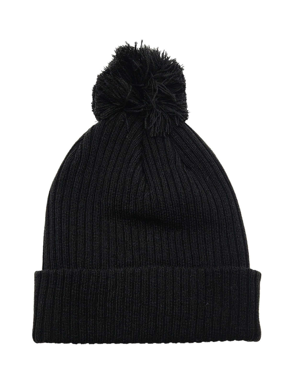 PUMA LILY CUFF POM BEANIE (BLACK TRADITIONAL)