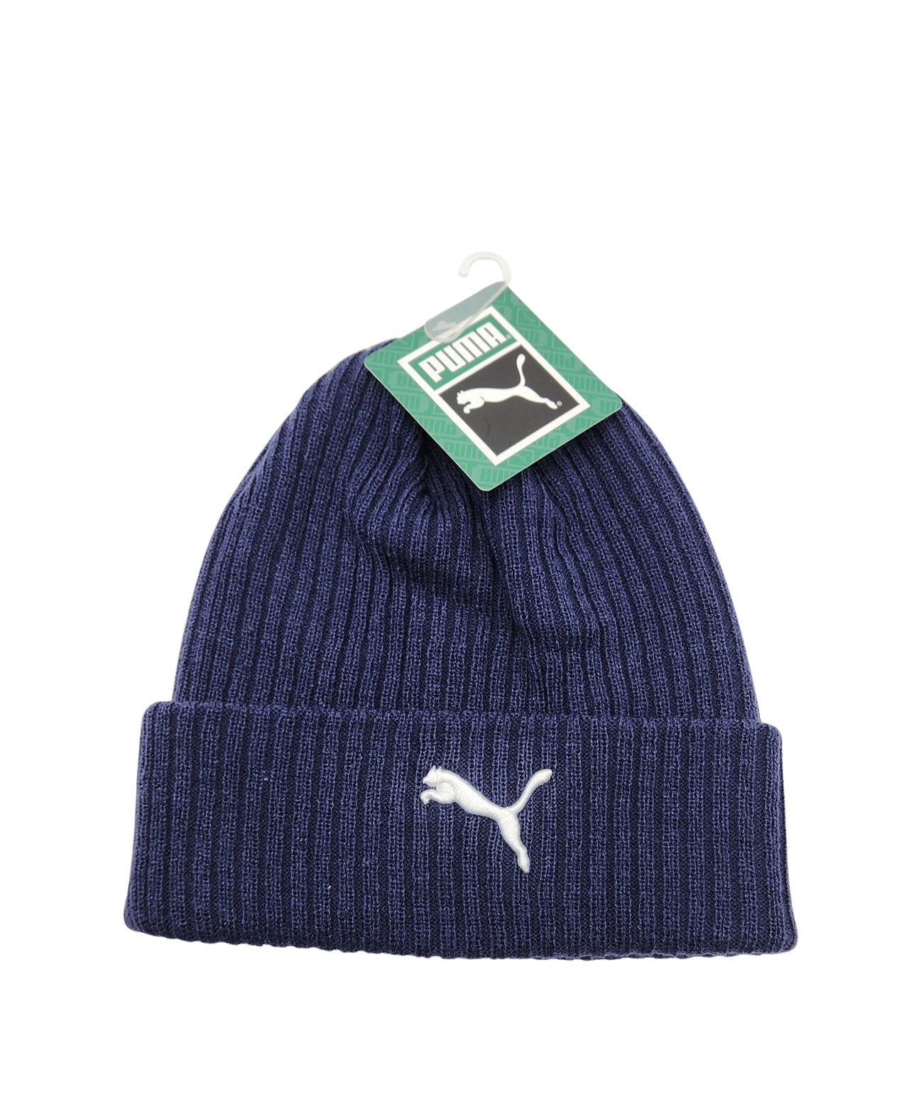 PUMA RIBBED CUFF BEANIE (NAVY)