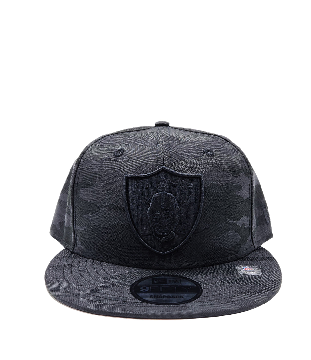 MEN'S 950 RAIDERS ALL BLACK CAMO SNAPBACK HAT