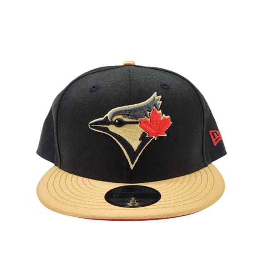 9FIFTY NEW ERA MEN'S MLB TORONTO JAYS BLACK/METALLIC GOLD SNAPBACK HAT