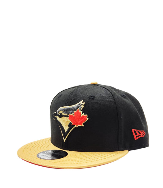 9FIFTY NEW ERA MEN'S MLB TORONTO JAYS BLACK/METALLIC GOLD SNAPBACK HAT