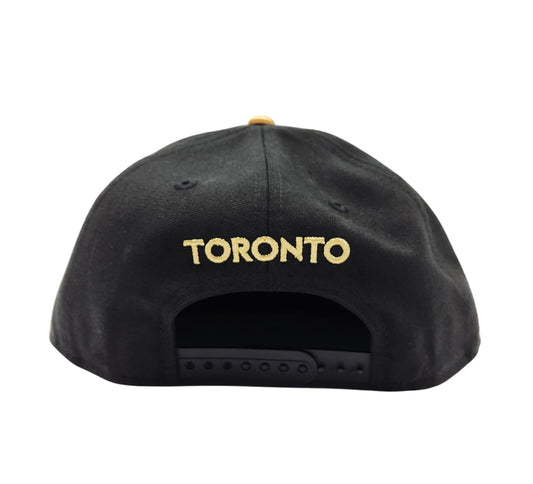 9FIFTY NEW ERA MEN'S MLB TORONTO JAYS BLACK/METALLIC GOLD SNAPBACK HAT
