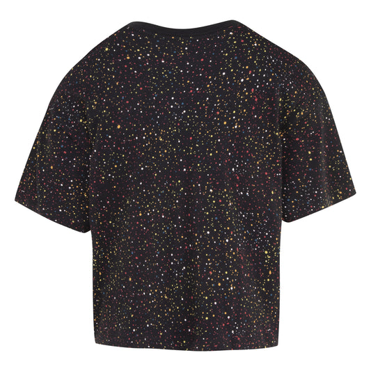 JORDAN GIRLS' MIX COLOR ALL OVER PRINT T-SHIRT (BLACK)