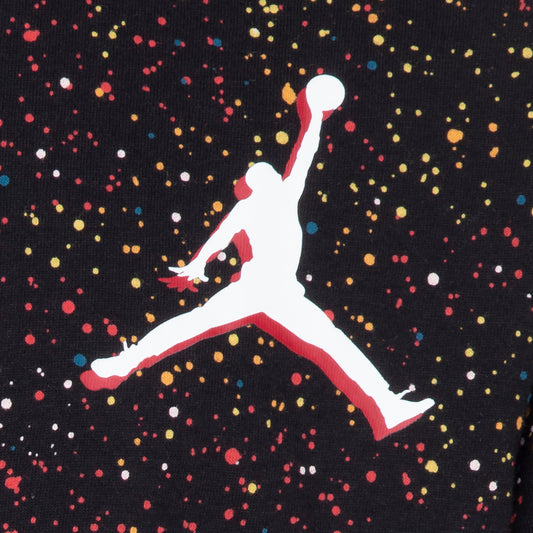 JORDAN GIRLS' MIX COLOR ALL OVER PRINT T-SHIRT (BLACK)