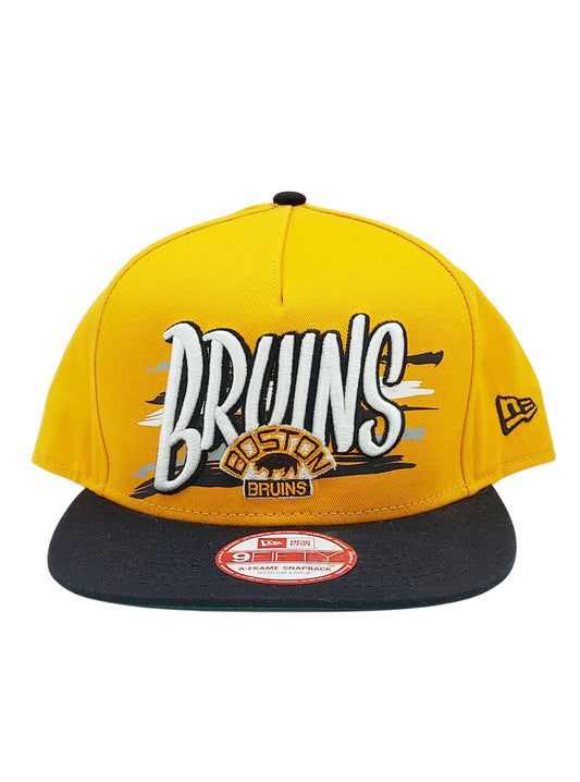 BOSTON BRUINS NEW ERA YELLOW/BLACK SNAPBACK HAT