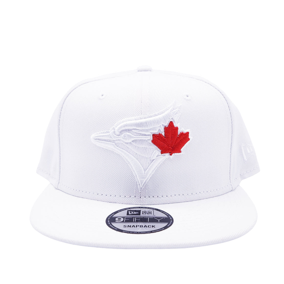 NEW ERA 9FIFTY TORONTO BLUE JAYS WHITE WITH RED LEAF SNAPBACK HAT