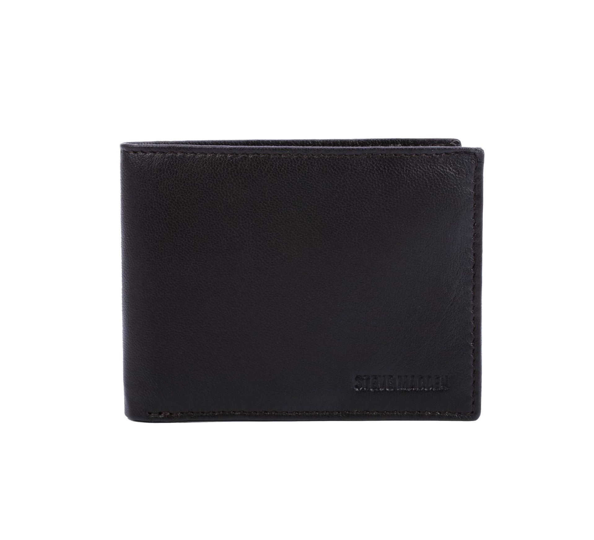 STEVE MADDEN MEN'S SLIMFOLD TRAVEL WALLET (BLACK)