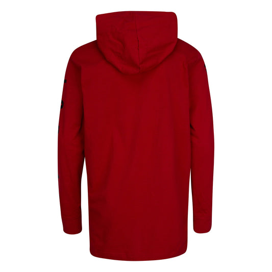 LONG SLEEVES HOODED KIDS TOP (RED)