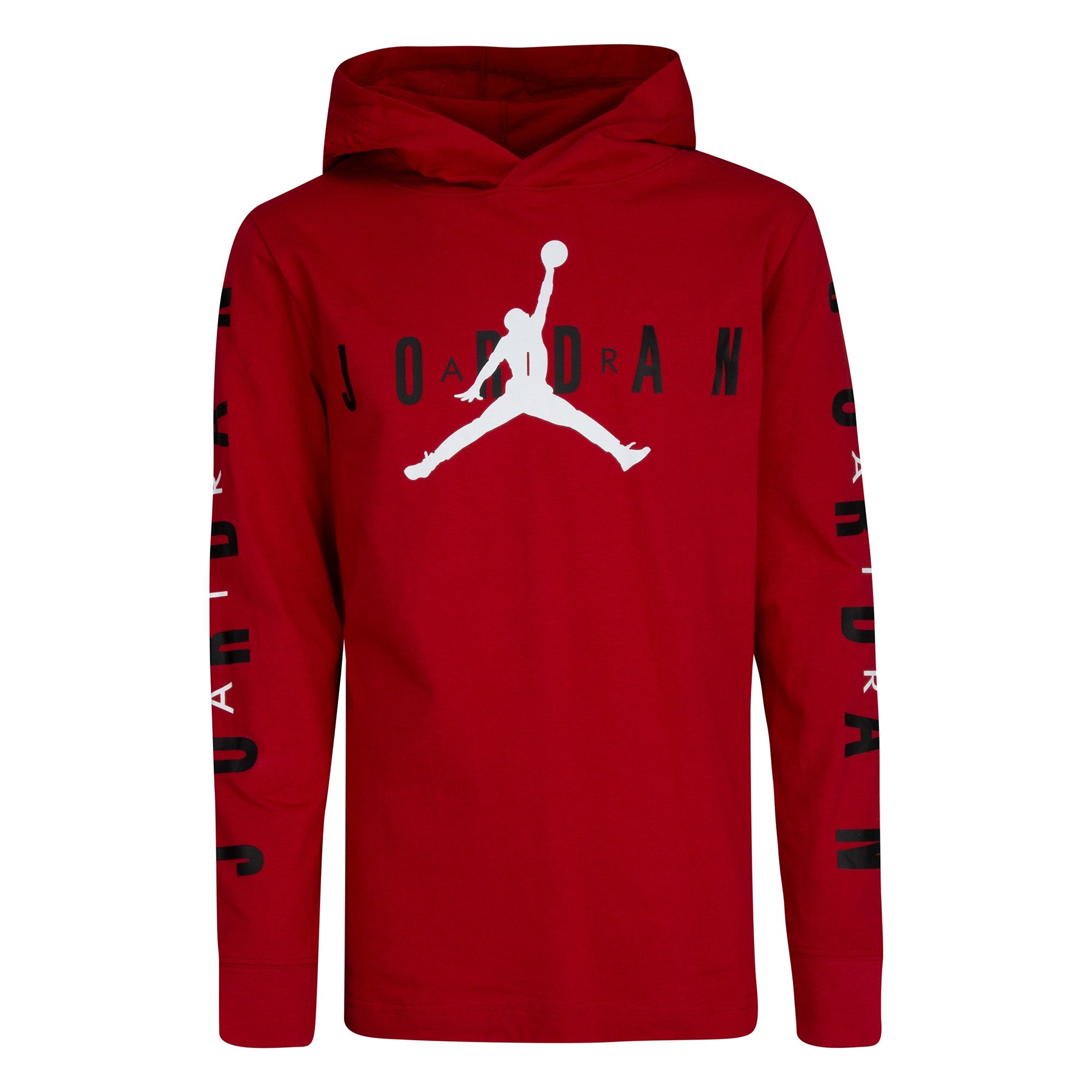 LONG SLEEVES HOODED KIDS TOP (RED) RED