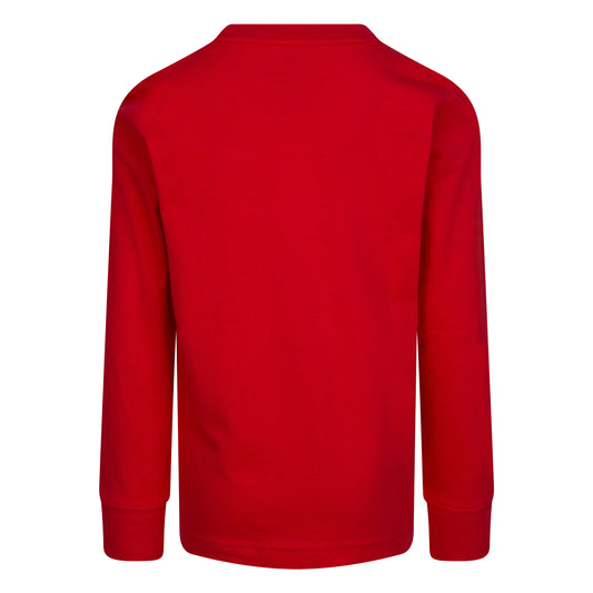 NIKE KIDS' LONG SLEEVE EMBRO FUTURA TEE (RED)