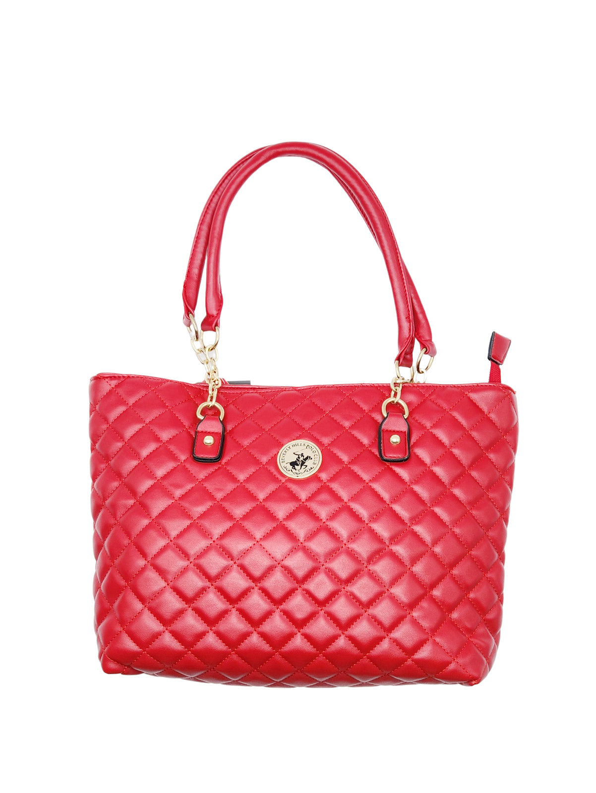 BEVERLY HILLS WOMEN'S RED FANCY HAND BAG