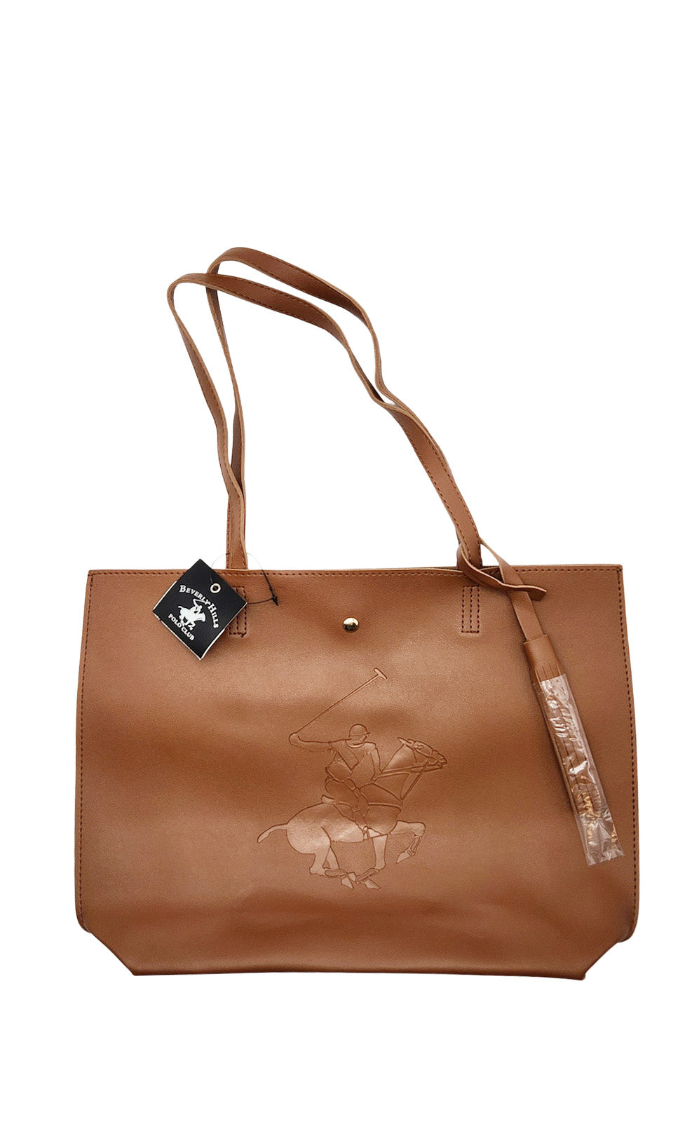 BEVERLY HILLS WOMEN'S TAN TOTE BAG