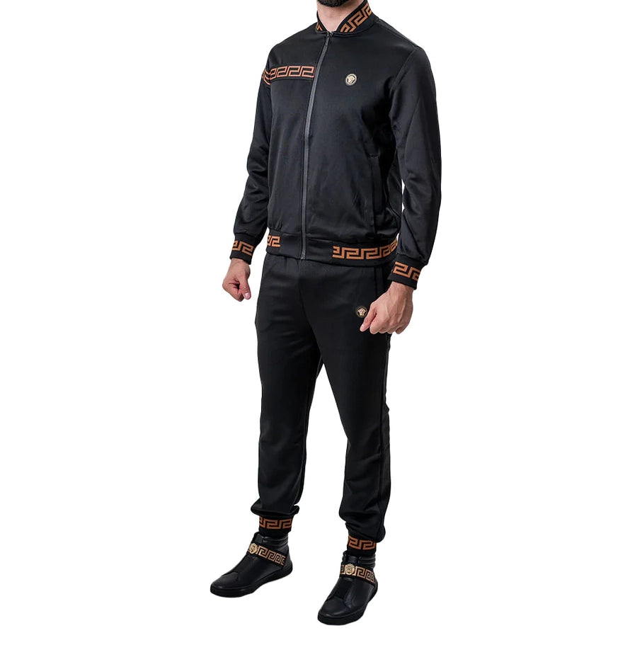 MODERNO 2-PIECE FANCY TRACKSET (BLACK MJSE-2202)