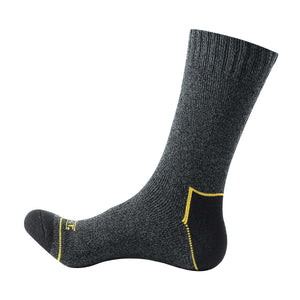 6 PAIRS MENS DEWALT LONG WORK SOCKS (BLACK)