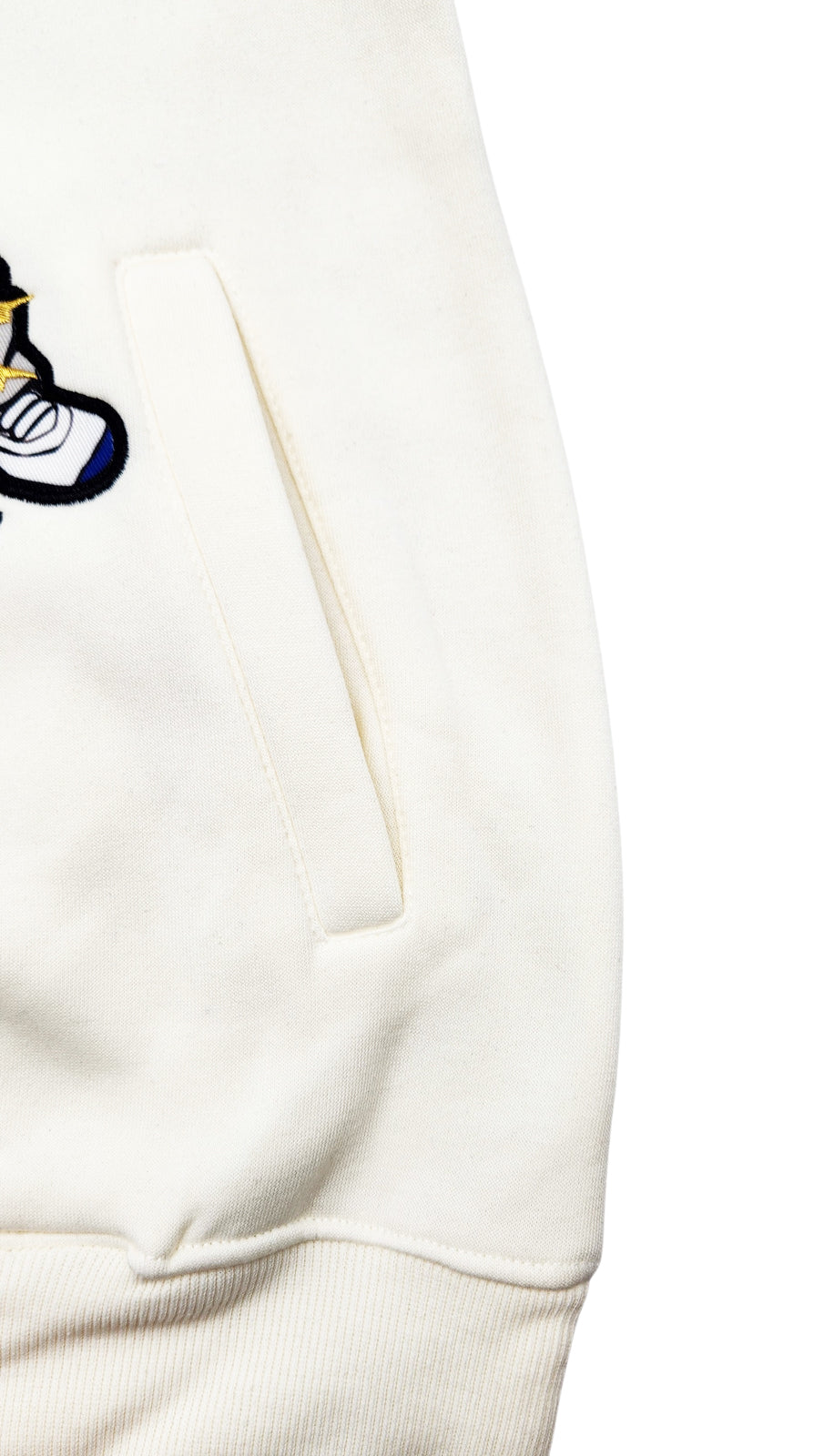 BLEECKER & MERCER MEN'S BEAR FLEECE HOODIE (IVORY)