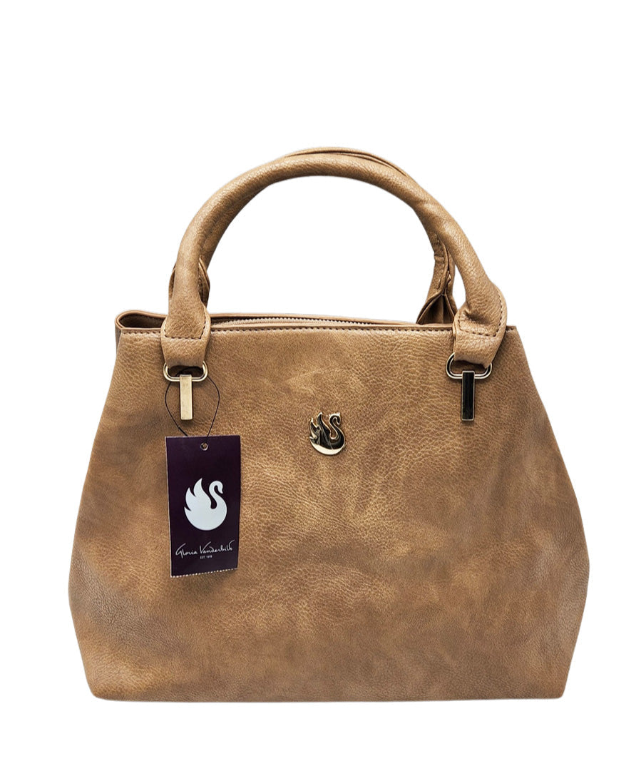 GLORIA VANDERBILT WOMEN'S TAUPE FANCY HAND BAG