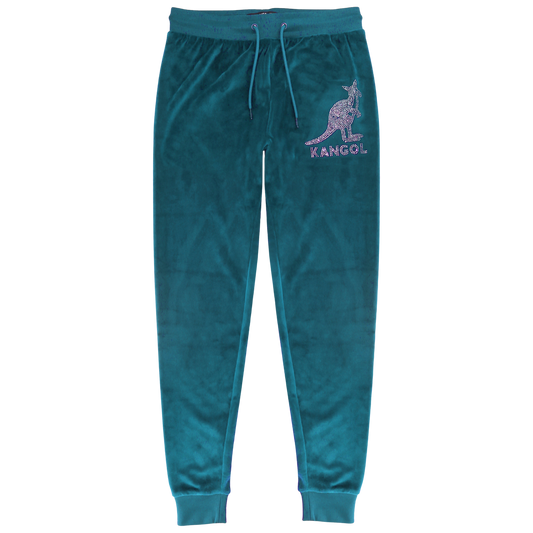KANGOL WOMEN'S VELOUR CRYSTAL TRACKSET (SPRUCE GREEN)