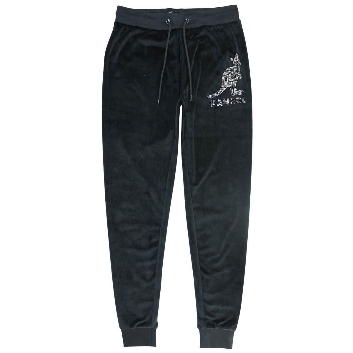 KANGOL WOMEN'S VELOUR CRYSTAL TRACKSET (BLACK)
