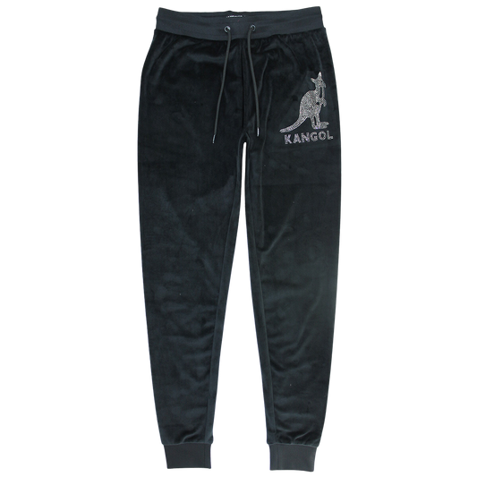 KANGOL WOMEN'S VELOUR CRYSTAL TRACKSET (BLACK)