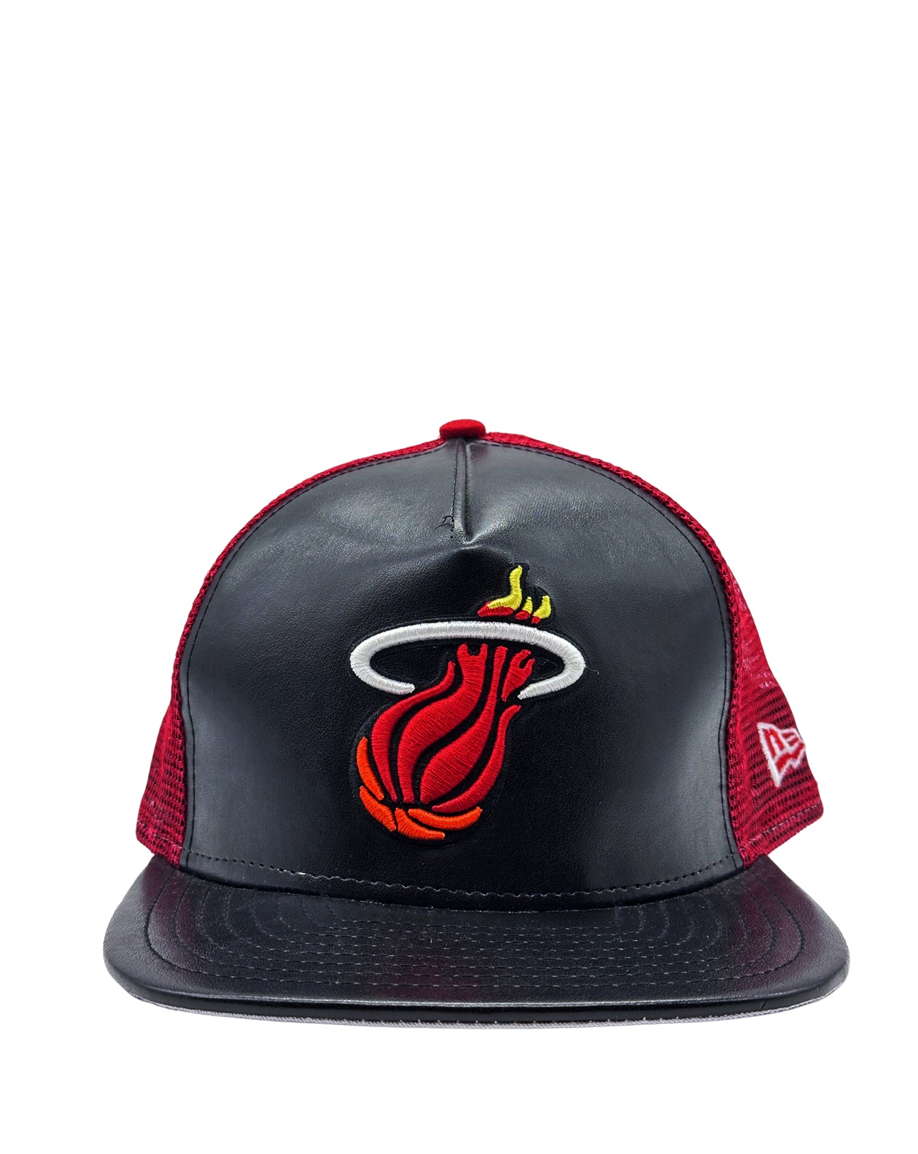 New Era 9FIFTY Miami Heat Foam Trucker Snapback Hat Black