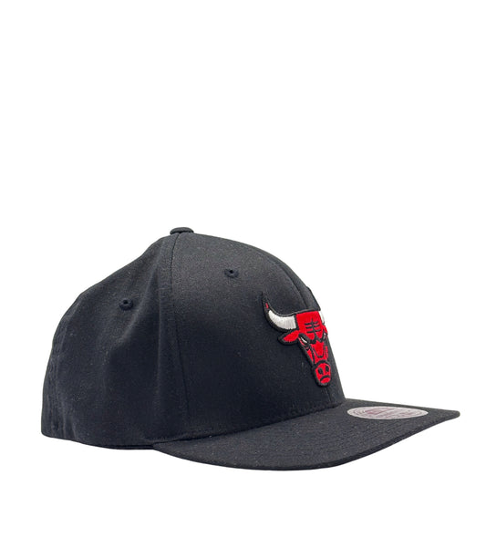 MEN'S MITCHELL & NESS CHICAGO BULLS RED/BLACK STRETCH FIT HAT