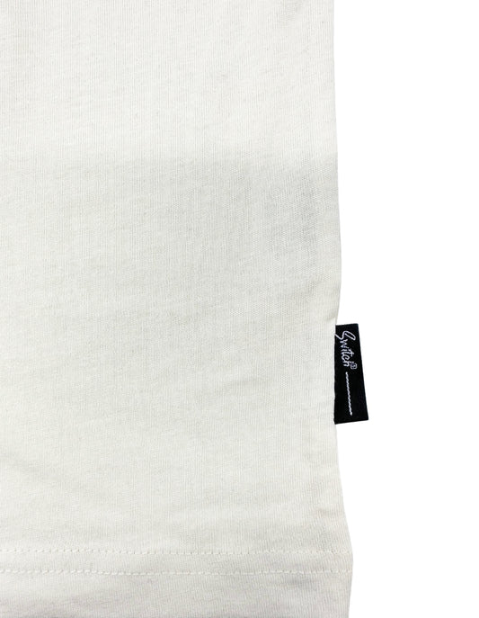 SWITCH MEN'S BEAR CHENILLE & METALLIC EMBROIDERY T-SHIRT (WHITE)